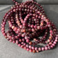 5mm Natural Ruby Red Tourmaline Round Beaded Crystal Bracelet