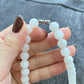 Make Friend Price Authentic  Natural Hetian White Jade Round bead White Nephrite Nacklace 10mm Best Gift for her,gift for Mom