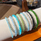 $20 FOR 2 Natural Gemstone Faceted, Blue Apatite,Aquamarine,prehnite,white crystal, Black spinel, Diopside Bracelet, Bridesmaid Gifts