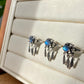 Vintage style Natural moonstone Blue Labradorite  Dreamcatcher Necklace and Ring set