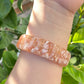 TOP Grade Nature Sakura Agate cherry blossom flower Rectangle bangle bracelet