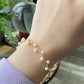 Natural Freshwater pearls 14K gold filled wire bangle bracelet,handmade bracelet, gift for her,  custom bracaelet