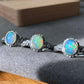 Natural Grade Rainbow Fire Opal Hand Carved Sterling Silver Mid-Century  Adjustable Ring,gift for her,gift for him