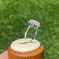 5 carat certificated D color excellent moissanite stone round brilliant cut sterling silver ring