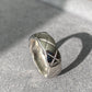 Hand Craved Chanel Style Argyle check Quilted Sterling silver S925 Ring