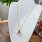Genuine gemstone Natural Ametrine  Amethyst perfume small bottle necklace pendant Healing Crystal  Handmade Jewelry, Anxiety Relief