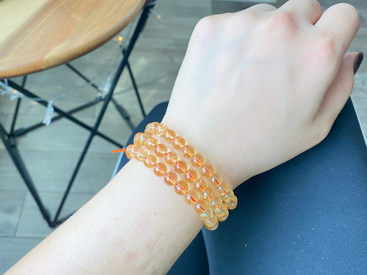 Hight Grade ALL MOST CLEAR Natural Citrine Round gemstone bead Bracelet Necklace 7mm 10mm