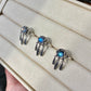 Vintage style Natural moonstone Blue Labradorite  Dreamcatcher Necklace and Ring set