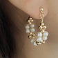 Natural Fresh water Pearls 14k gold filled wire pearl hoop princess earrings