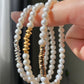 Natural Freshwater pearls,white pealrs 5-6MM handmade bracelet Bridesmaid Gifts,wedding gift