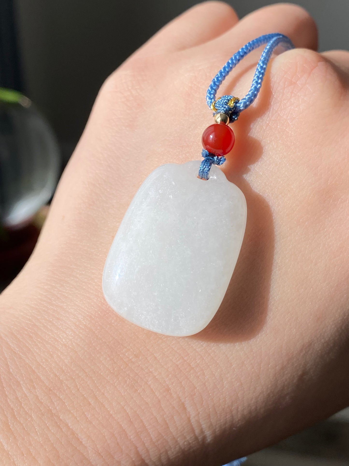 Make Friend Price Natural Hetian White Jade White Nephrite Friendship Nacklace Best Gift for her,gift for Mom,gift for kids
