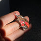 Natural raw Canadian Ammonite Freeform gemstone Pendant with 14k white gold wire
