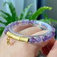 Natural Amethyst Bamboo Butterfly Hanfu made to order bracelet,Valentine Gifts 7mm+