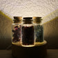 Natural Gemstone Large Chips Wishing Bottle,Crystal Wishing Bottle,Garnet,Red Jade,Turquoise