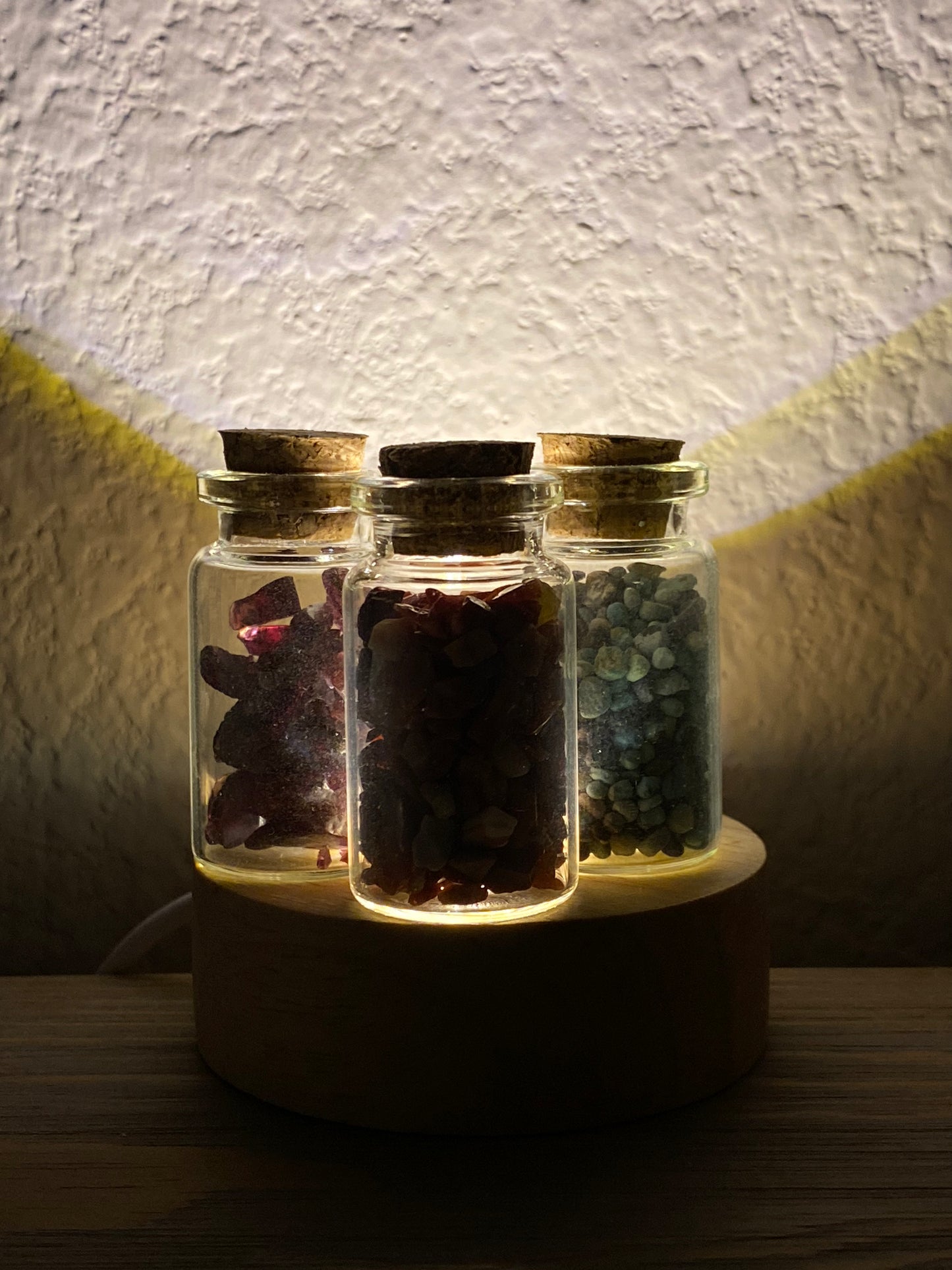 Natural Gemstone Large Chips Wishing Bottle,Crystal Wishing Bottle,Garnet,Red Jade,Turquoise