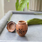 Hand Carving Natural wood Hollow see though Fragrance Balm Extensioner Hanger Diffuser