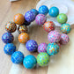 Museum of Art China lacquer Coated on black and ebony and mother of pearl Bead Bracelet 20mm