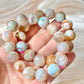 Natural cherry blossom Sakura agate smooth round flower agate grade AAA bead bracelet