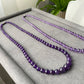 Natural Deep purple ,Light purple Amethyst smoothie round carefully hand pick design Necklace