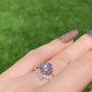 Brilliant cut Moissanite 2 CT. certified sterling silver Star Heart prong Moissanite ring,gift for her,anniversary gift
