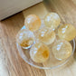 Natural pyramid Citrine grown with rainbow crystal Rock Crystal Ball, Crystal point, Clear crystal Mineral Specimen,Divination Ball