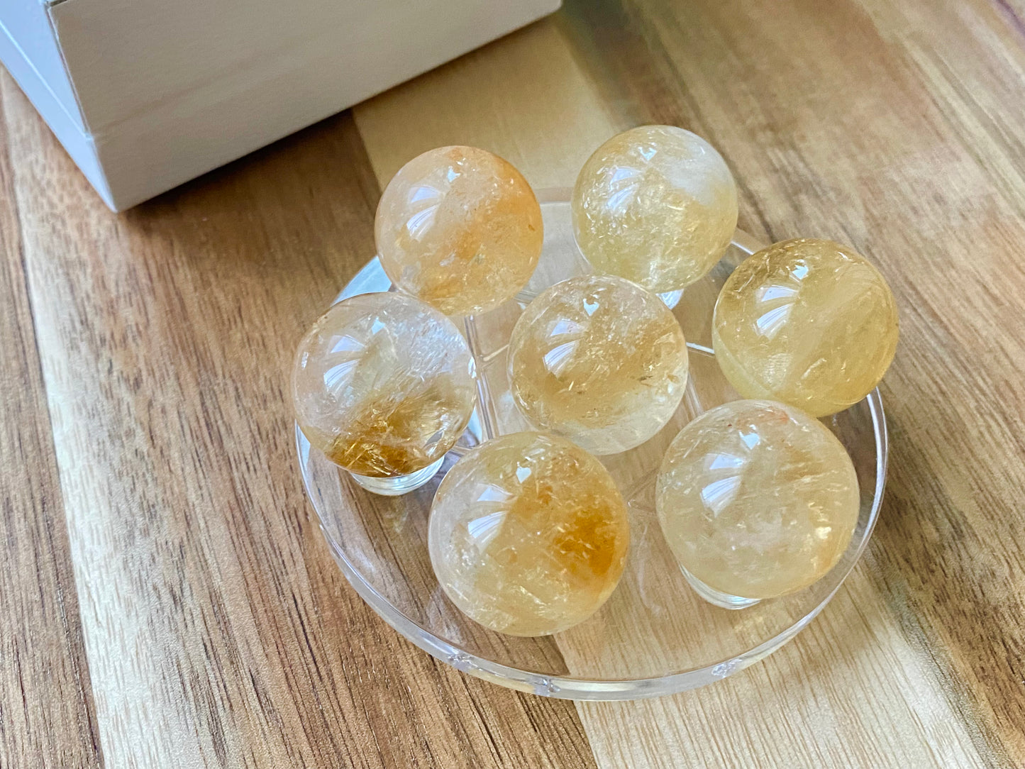 Natural pyramid Citrine grown with rainbow crystal Rock Crystal Ball, Crystal point, Clear crystal Mineral Specimen,Divination Ball