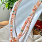 Natural cherry blossom Sakura agate smooth round flower agate grade AAA bead bracelet
