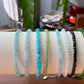 $20 FOR 2 Natural Gemstone Faceted, Blue Apatite,Aquamarine,prehnite,white crystal, Black spinel, Diopside Bracelet, Bridesmaid Gifts