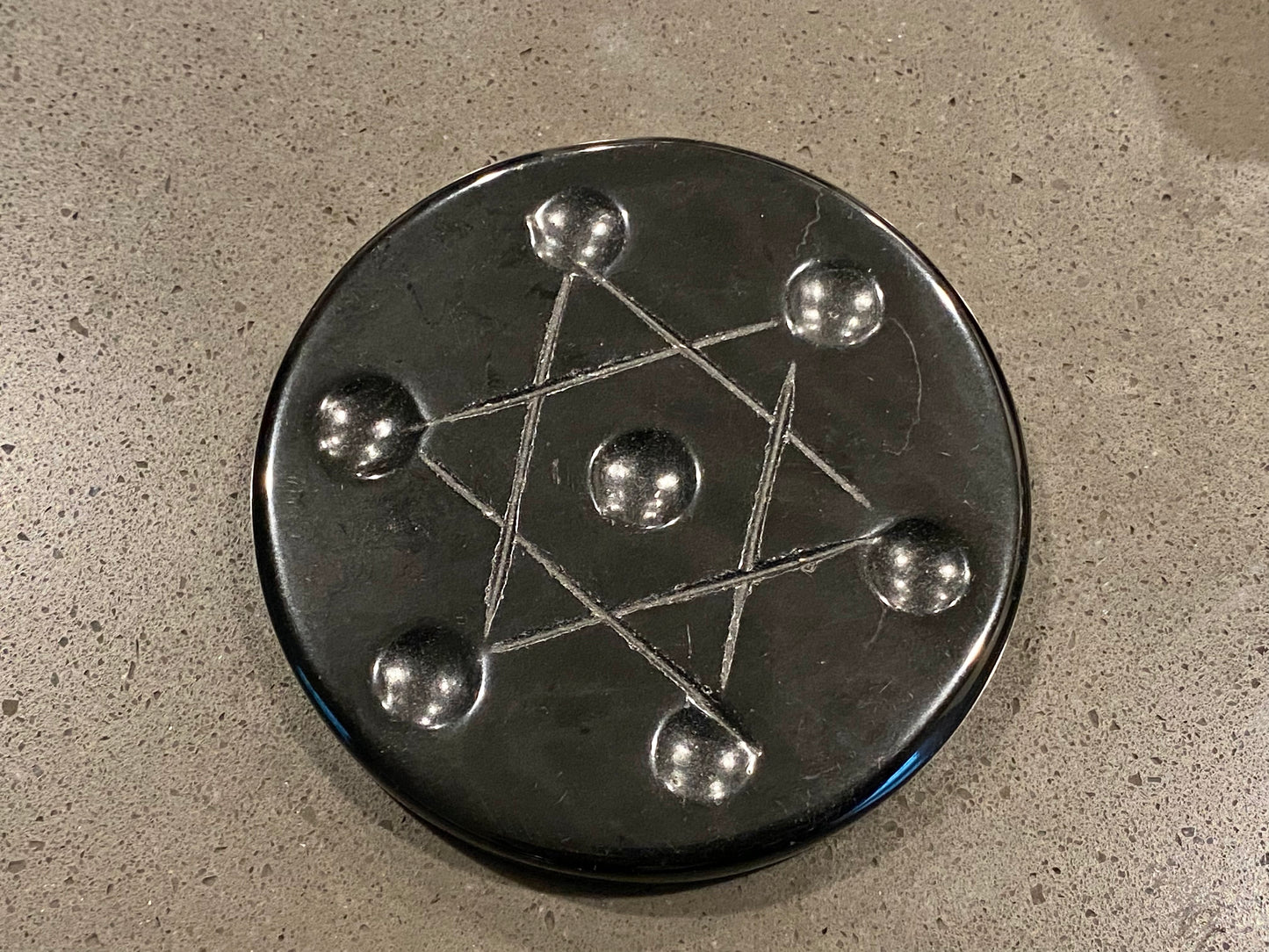 Natural Gemstone 7 Chakra Stones Healing Set with Obsidian Star of David Plate meditation Ornament Decoration