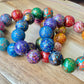 Museum of Art China  lacquer Coated on black and ebony and mother of pearl Bead Bracelet