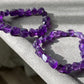 Rare Natural Hight Grade Dark Purple Amethyst,Deep purple Irregular Nugget Bead Bracelet