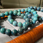 High Grade Raw Red Green Epidote gemstone green treasure ruby zoisite smooth round bead bracelet 9mm 10mm 11mm 12mm 13mm
