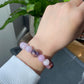 Natural Raw Ametrine Purple Lithium Amethyst Purple Phantom Lilac Mixed Design Bracelet