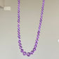 Natural Deep purple ,Light purple Amethyst smoothie round carefully hand pick design Necklace