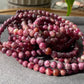 5mm Natural Ruby Red Tourmaline Round Beaded Crystal Bracelet