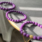 7MM,8MM,10MM AAAA+ Natural Purple Mica,Phosphosiderite Beaded Bracelet Deep Purple