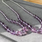 Rare High Clear Natural Lavender Milky Amethyst gradient Change color mix size Bead Necklace 6-14MM