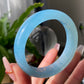 AAAAAA Grade Clear Blue sky cloud Surround Natural Aquamarine Bangle Gemstone Bracelet  56.8mm BA8354