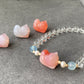 Natural Yanyuan Agate Cute Cat,white Crystal,Aquamarine,fresh Water Pearl Bracelet, gift for her, Valentine's Day Gift
