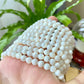 Original Mother of pearls perfect round Vintage bead bracelet Necklace 6mm