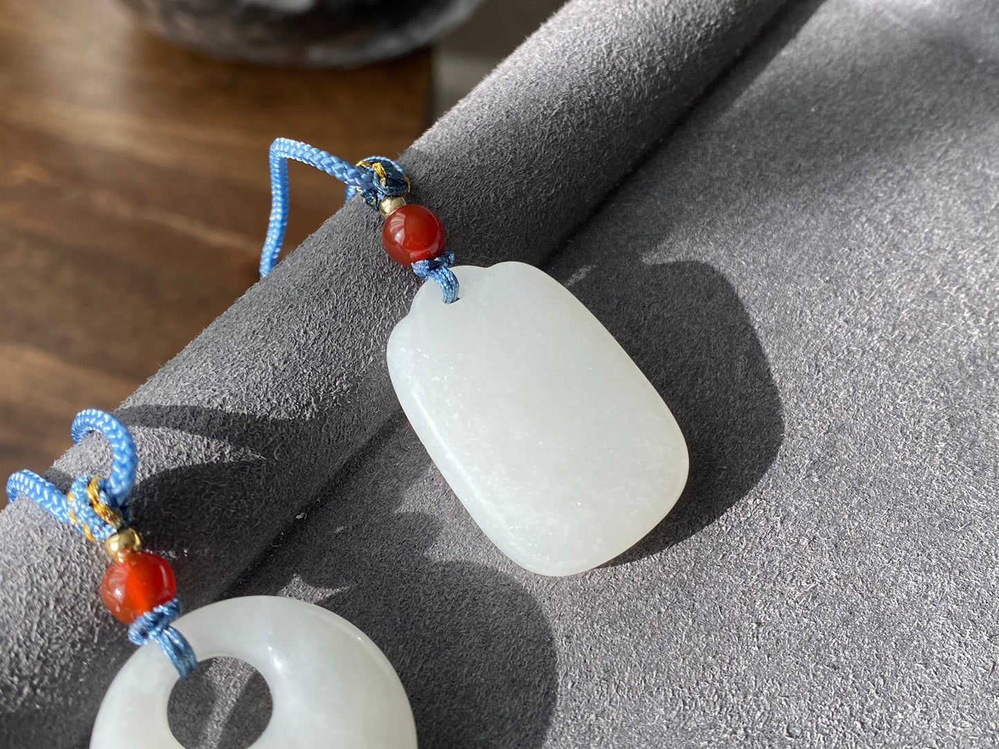 Make Friend Price Natural Hetian White Jade White Nephrite Friendship Nacklace Best Gift for her,gift for Mom,gift for kids