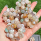 AAAA Clear colorful  Grade Nature Sakura Agate cherry blossom flower agate braided massage ball pendant,gift for her