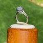 Certificated 1ct. Moissanite Chrysanthemum floral sterling silver Ring,wedding ring, Groomsman gifts,Bridesmaid Gifts