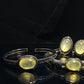 Natural Golden Lepidolite setting on Sterling silver vintage ring