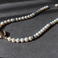 Almost Round Natural Pearls with Black mother of pearls Vintage Multiple Use Choker Necklace