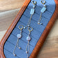 Premium AAA+ freshwater baroque rectangle round drop dangle handmade earring, Bridesmaids Gifts