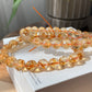 High Grade Natural pyramid Citrine Micro Faceted dark Yellow gold bead bracelet super shinning 8mm 9mm
