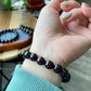 8/9/10/12/13MM Natural Mozambique Garnet Dark Red smooth Round beads bracelet,Chakra Energy Love Energy Attraction