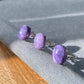 AAAAA Grade Purple Charoite,Flash Silky Fire Oval Shape Sterling Silver S925 Ring Prong setting Adjustable Ring