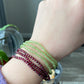 3mm+ Natural Faceted diamond Cut Gemstone,Prehnite,Garnet,super shinning Fire illuminate,Triple Wrap Bracelet,Long necklace